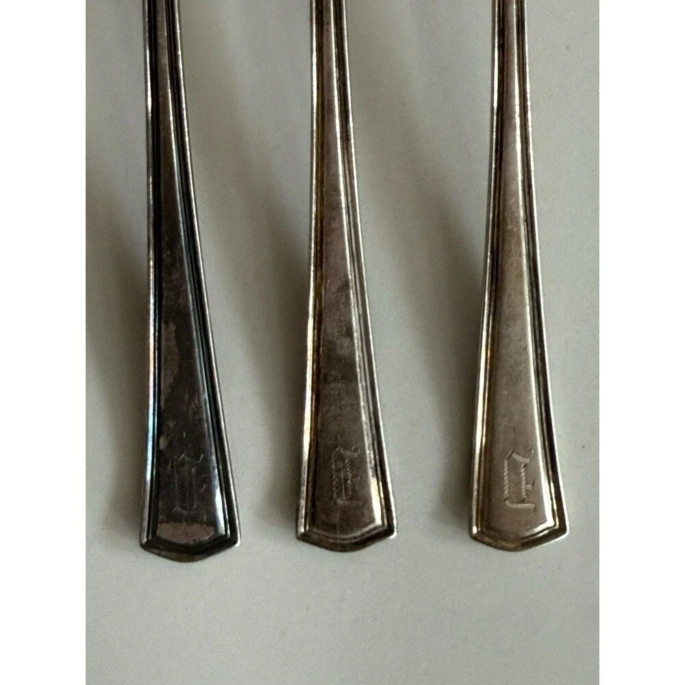 Antique 1913 Gorham Alvin silver plate 5 Cocktail Forks George Washington